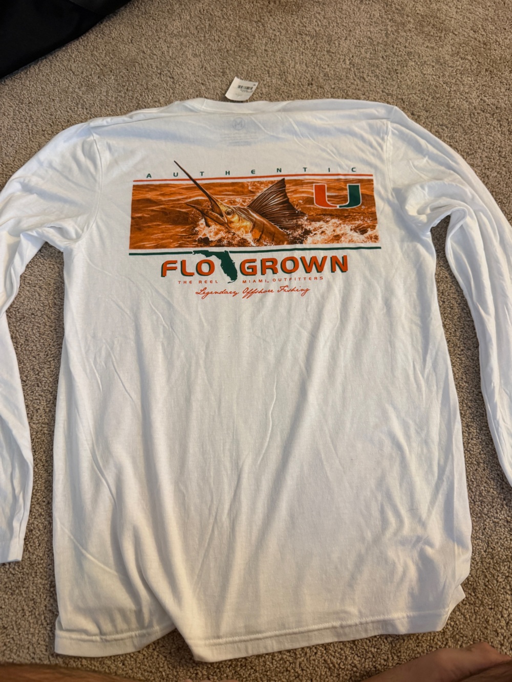 Miami hurricanes FloGrown fishing shirt